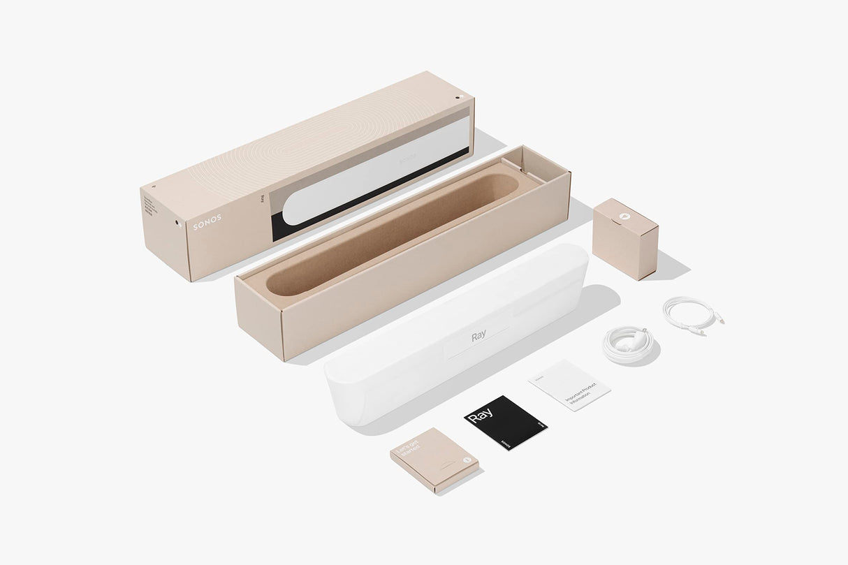 Sonos Ray - Barra de Sonido compacta para la Tele y la música - Blanco