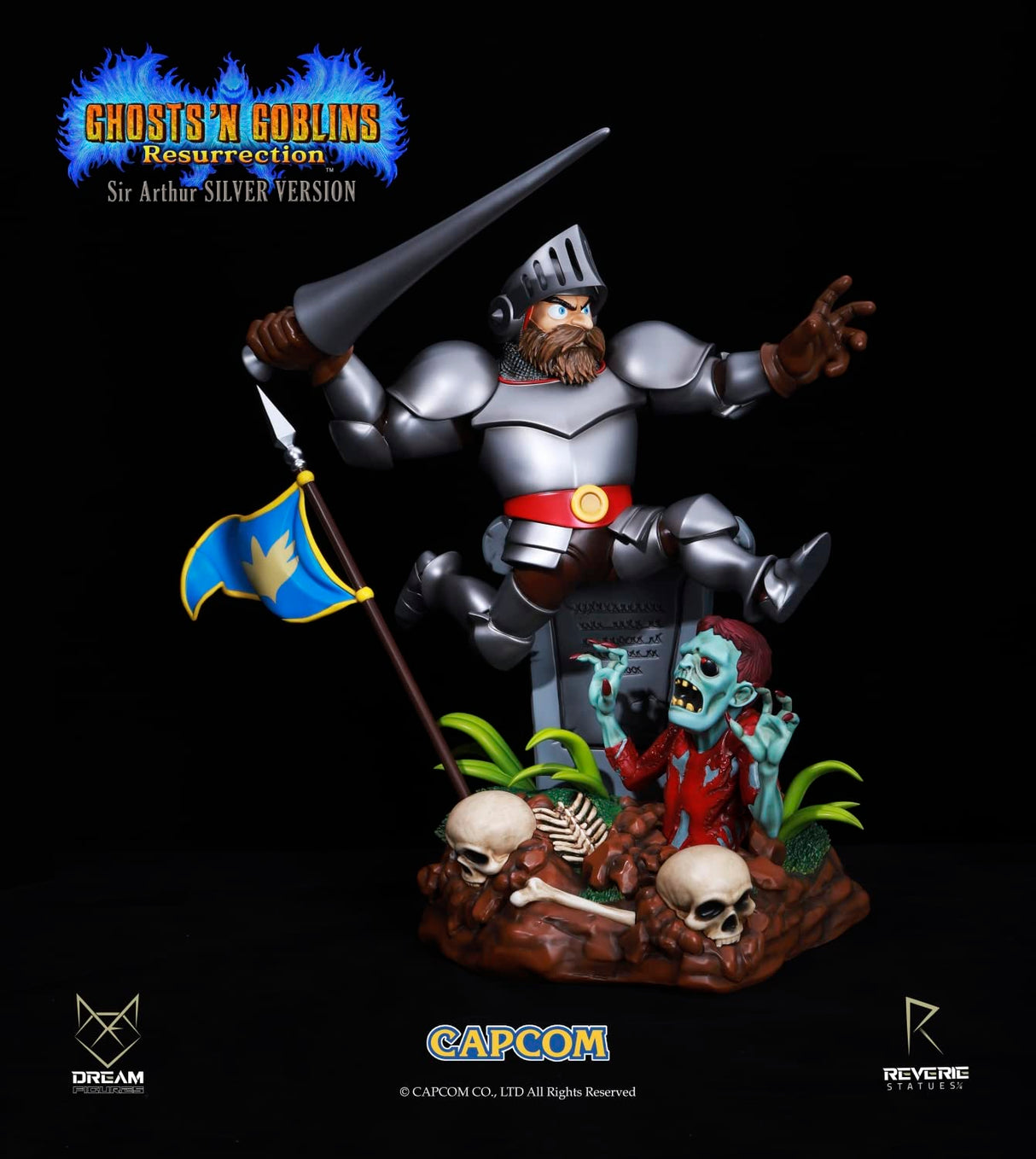 Dream figures group Figura Ghost and Goblins Resurrection Sir Arthur Armadura Plateada - Figura Videojuego Ghost and Goblins Resurrection - Licencia Oficial