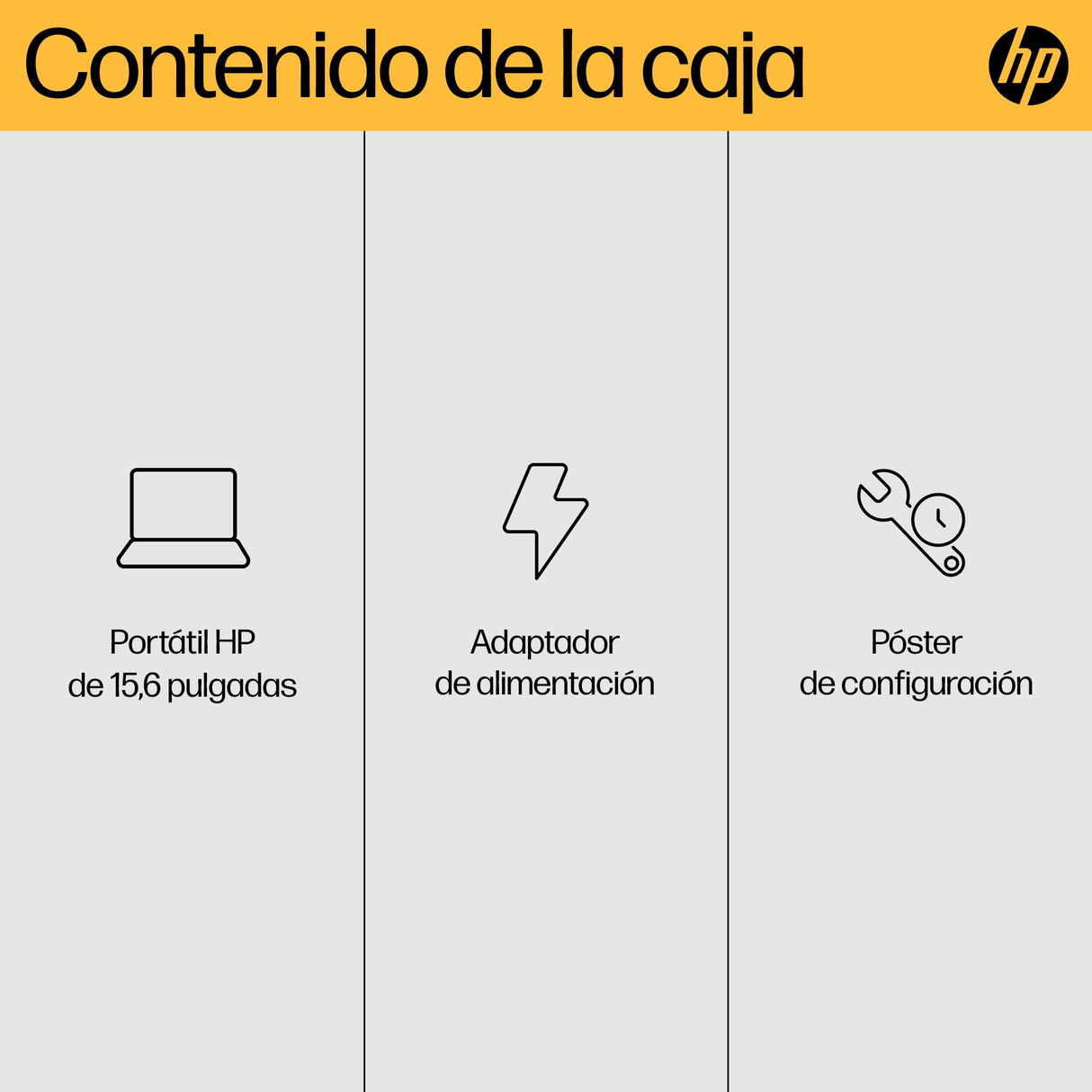 HP 15-fc0072ns - Ordenador portátil de 15.6" Full HD (AMD Ryzen 7 7730U, 16GB RAM, 1TB SSD, AMD Radeon Graphics, Sin Sistema Operativo) Plata - Teclado QWERTY Español