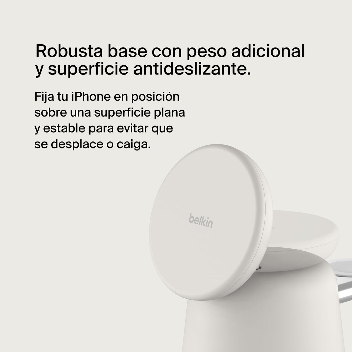Belkin BoostCharge Pro Cargador MagSafe 2 en 1 con MagSafe de 15 W, Cargador inalámbrico, MagSafe Stand con Carga rápida para iPhone 16, 15, 14, 13 y 12, AirPods y Otros Dispositivos con MagSafe