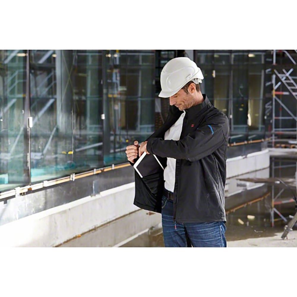 Bosch Professional chaqueta calefactable GHJ 12+18V XA (incl. adaptador de carga con USB GAA 12V-21 + batería GBA 12V 2.0Ah + cargador GAL 12V-20) - Talla M