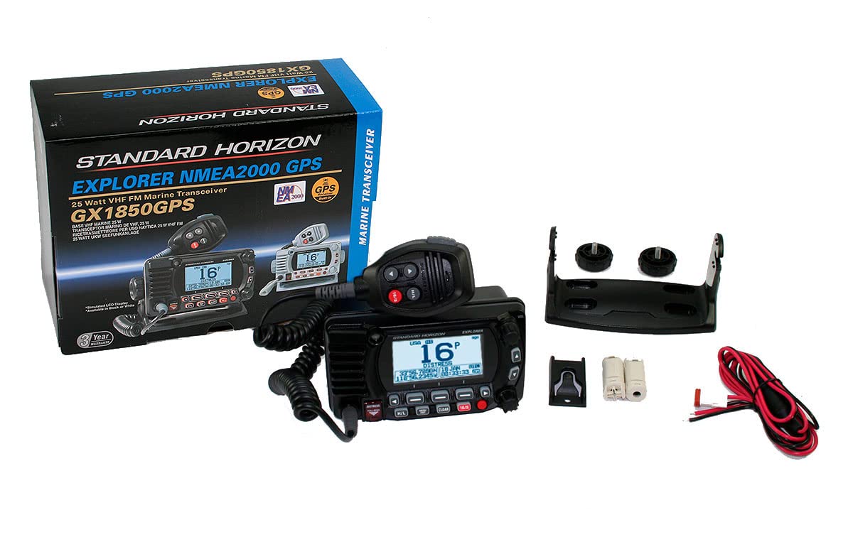 STANDARD_HORIZON NF-210 VHF DSC Clase D Marca Modelo GX1800GPS/E con Receptor GPS Y Posibilidad DE Segunda ESTACIÓN REMOTA, Unisex-Adult, Black