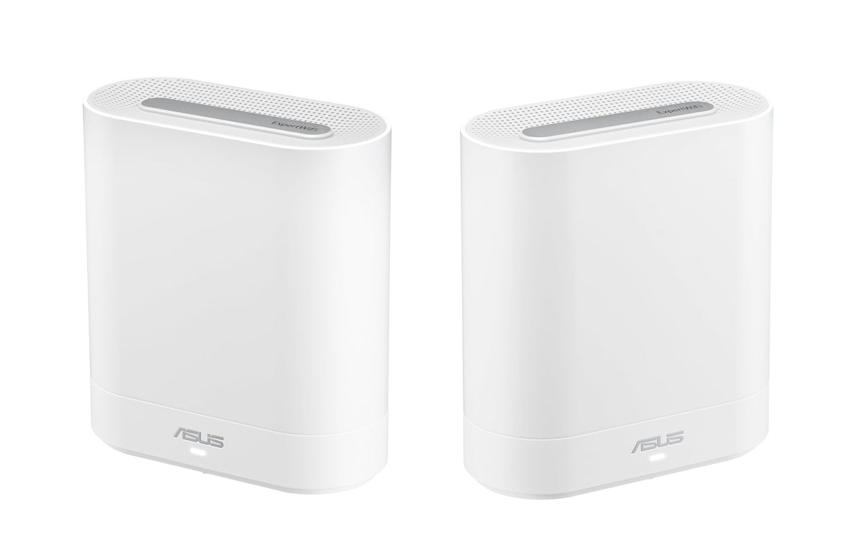 ASUS ExpertWiFi EBM68 (AX7800) 2 Pack, Sistema WiFi Mesh de Tres Bandas, optimo para Negocios, 5 SSID y VLAN, Portal de Invitados, Puerto de 2,5 Gbps, Seguridad de Red de Nivel Comercial, Blanco
