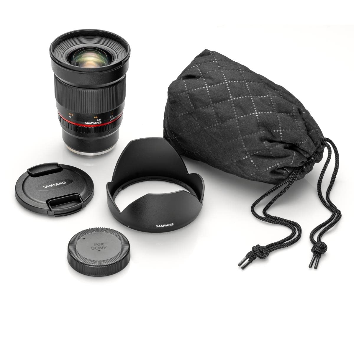 Samyang F1120710101 - Objetivo fotográfico DSLR para Fuji X (Distancia Focal Fija 16mm, Apertura f/2-22 ED AS UMC CS, diámetro Filtro: 77mm), Negro