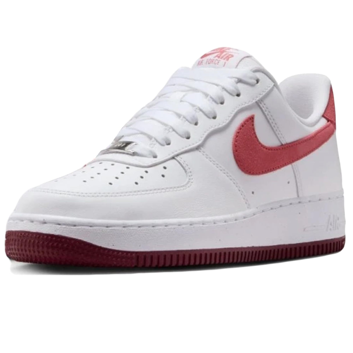 NIKE Air Force 1 '07, Sneaker Hombre, Blanco Adobe Team Red Dragon Rojo, 39 EU
