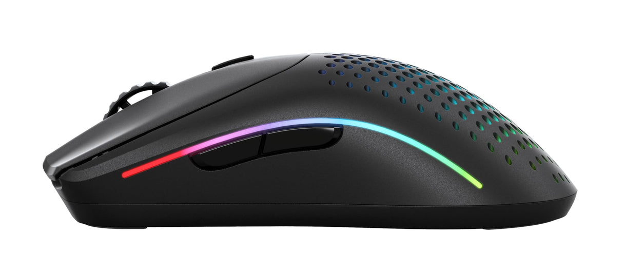 Glorious Gaming Model O 2 Wireless Ratón gaming inalámbrico - Híbrido 2,4 GHz y Bluetooth, 68g superligero, gran batería, sensor PPP 26K, RGB, ambidiestro, 6 botones, deslizadores de PTFE - Negro