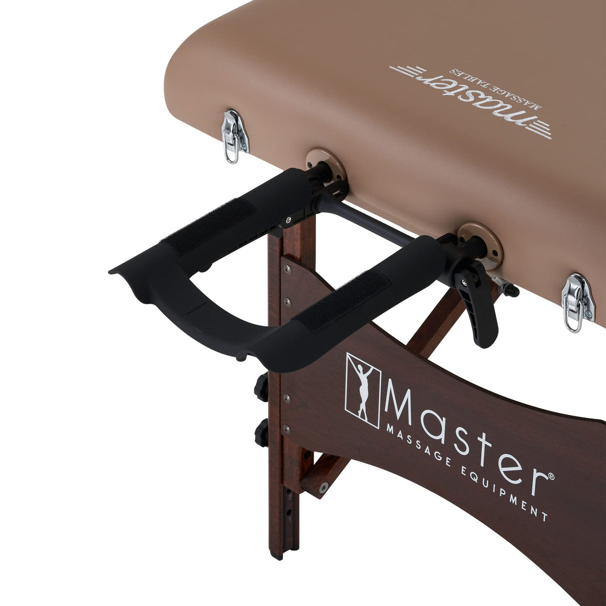 Master Massage Deauville Pro - Cuna de Masaje portátil (71 cm, Plegable, con Respaldo Ajustable sin Niveles), Color marrón Claro