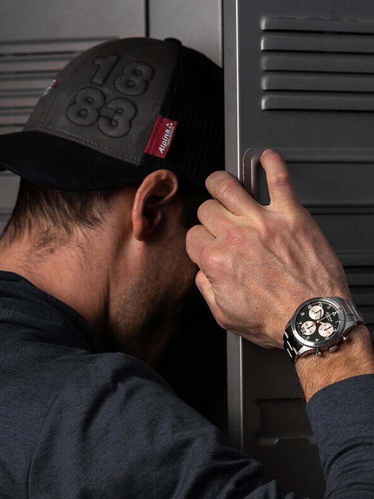 Alpina Reloj Analógico para Hombre de Cuarzo con Correa en Acero Inoxidable mid-39674