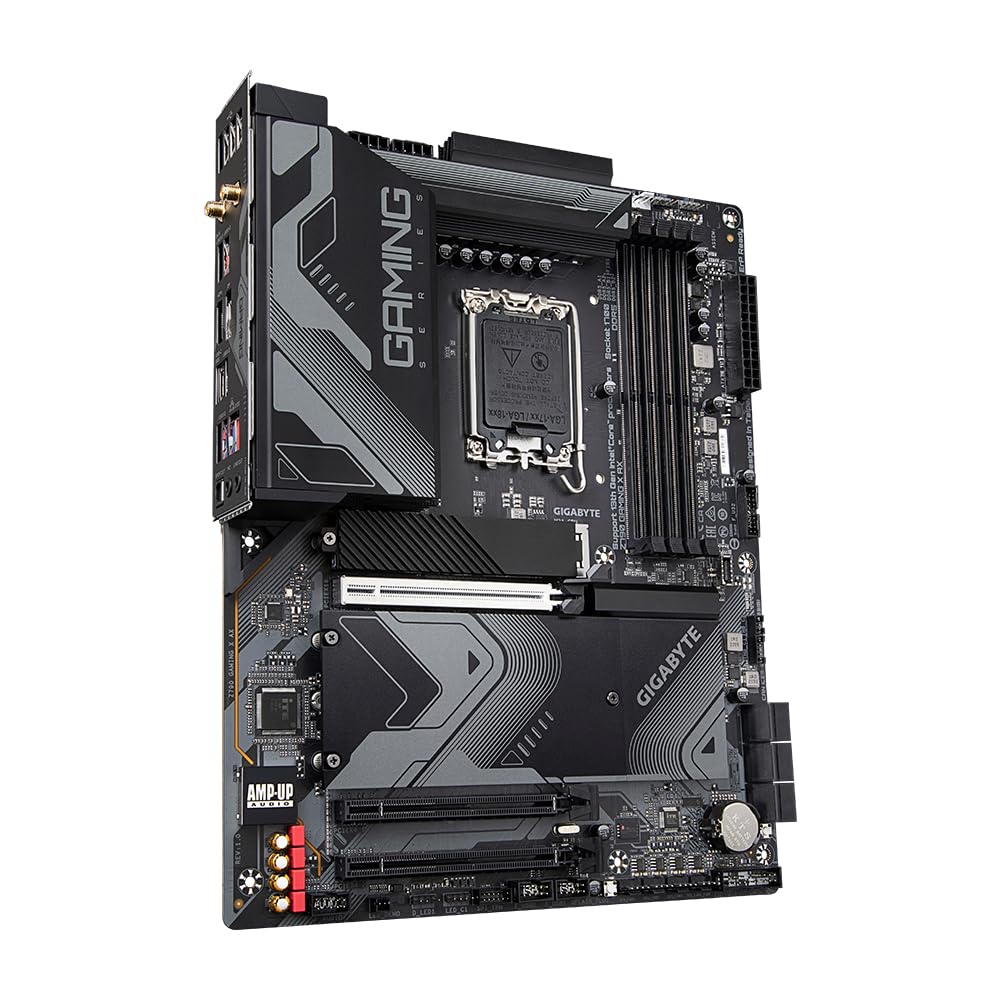 GIGABYTE Z790 Gaming X AX Placa Base - Compatible con procesadores Intel Core 14th CPUs, 16+1+2 Phases Digital VRM, up to 7600MHz DDR5 (OC), 4xPCIe 4.0 M.2, Wi-Fi 6E, 2.5GbE LAN, USB 3.2 Gen 2x2