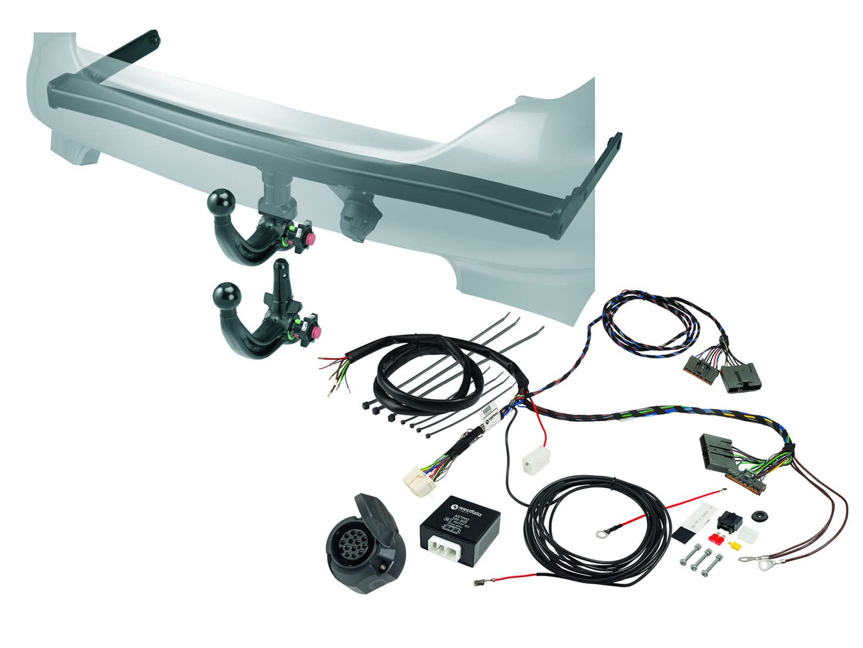 Westfalia Enganche Desmontable para Audi Q5 (10/2008-05/2016) - Viene Acompañado de un Kit de Cableado de 13 pines