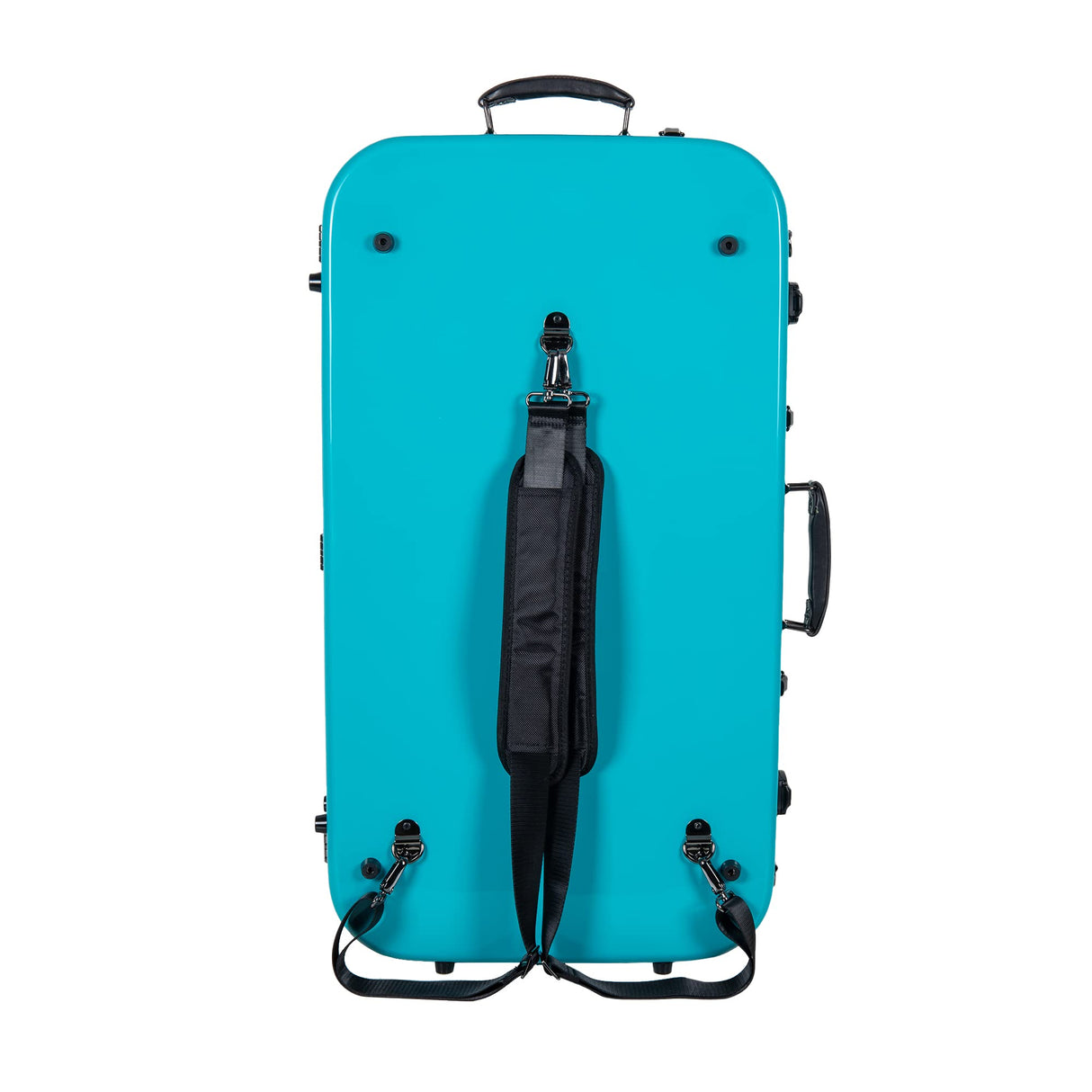 Crossrock, Funda doble de fibra de vidrio de 0 cuerdas, se adapta a mandolina estilo A/F y correas de violín 4/4, compartimentos interiores, acolchado fijo y extraíble, incluye cerradura TSA, naranja,