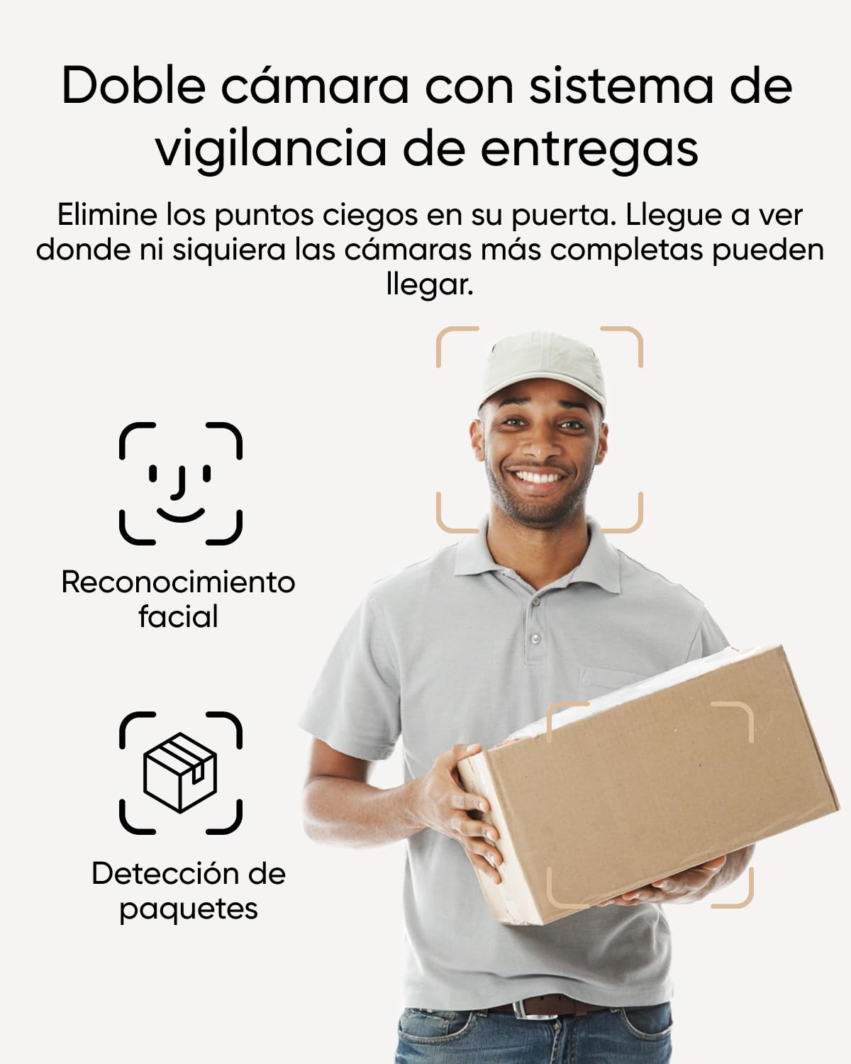 eufy Security Video Doorbell E340, cámara Doble con Sistema de Control de entregas, 2K Full HD y visión Nocturna a Color, Almacenamiento Local Ampliable hasta 128 GB, sin cuotas mensuales