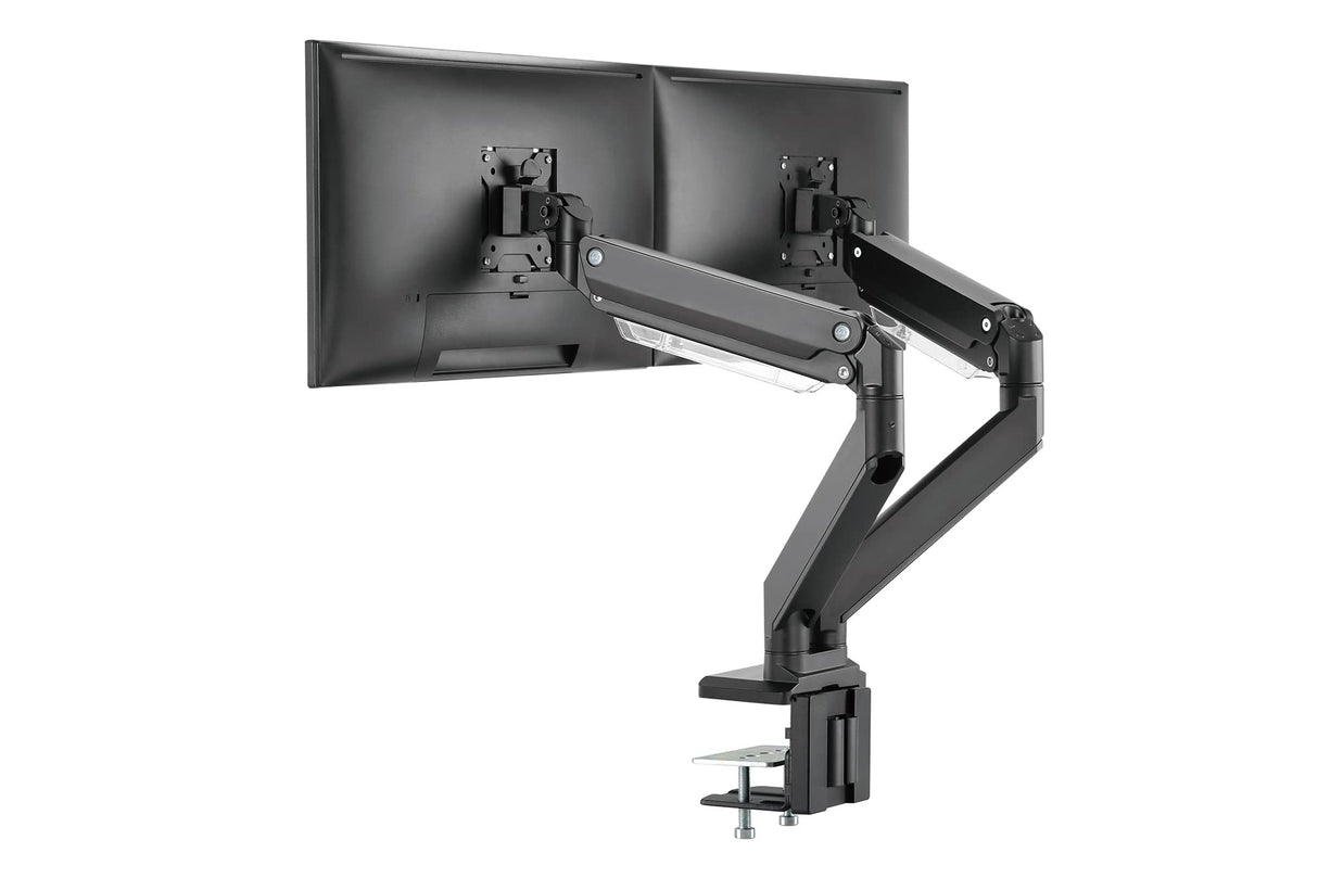 DIGITUS Soporte de mesa para monitor doble con muelle neumático 2x 35", 2x 15 kg máx. negro