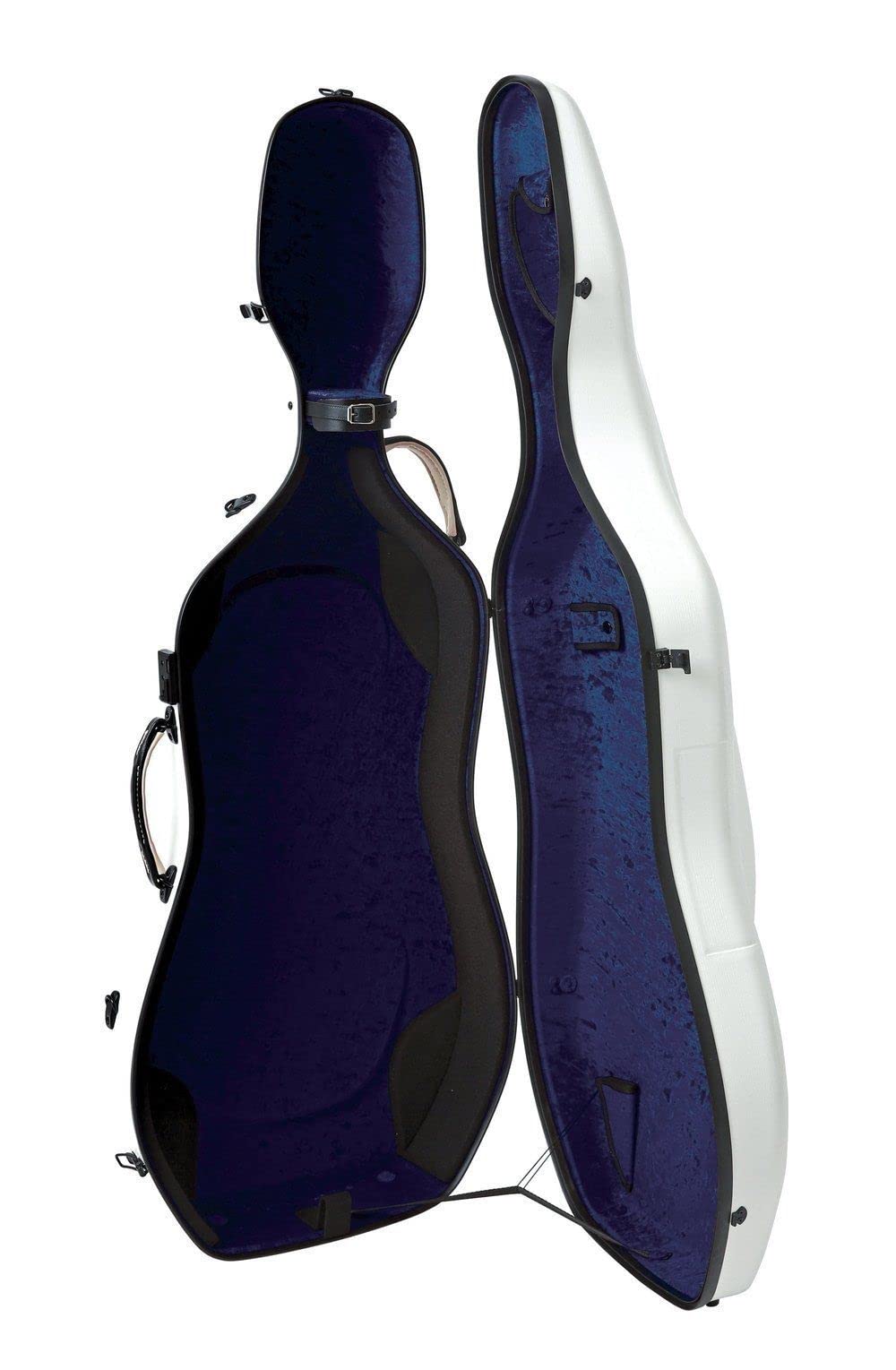 Gewa Estuche Cello Air 3.9 Blanco/Azul Made in Germany, Extremadamente resistente a la rotura, EL mejor ratio de aisamiento