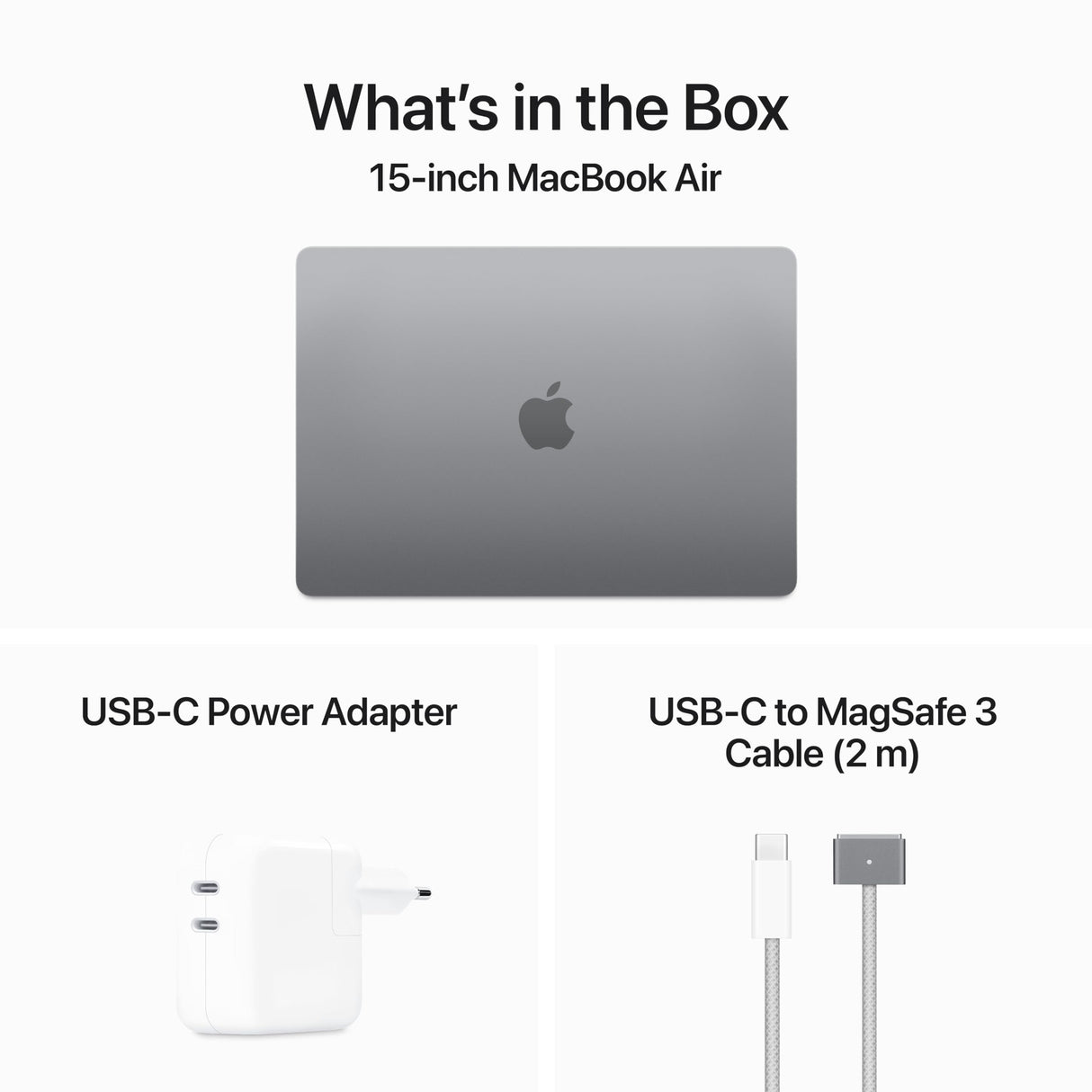 Apple 2024 MacBook Air (de 15 polegadas, Processador M3 da Apple com CPU 8‑Core e GPU 10‑Core, 16GB Memória unificada, 512 GB) - Cinzento sideral