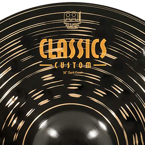 Meinl Cymbals Classics Custom Dark Cymbal Set - Juego de Platillos de Batería con Plato Hihat de 14 pulgadas, 16 Crash y 20 Ride - Bronce B12, Acabado Oscuro (CC141620)