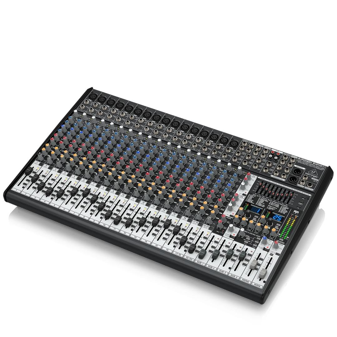 Behringer EURODESK SX2442FX Ultra-Low Noise Design 24-Input 4-Bus Studio/Live Mixer con preamplificadores de micrófono XENYX, ecualizadores británicos y procesador Dual Multi-FX
