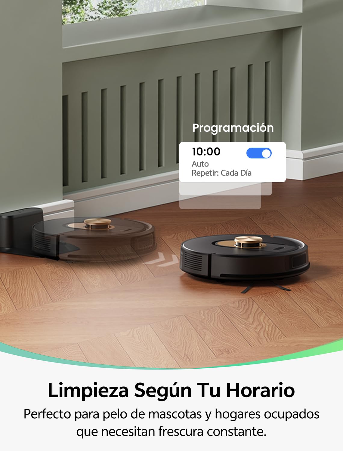 Vexilar W9 Robot Aspirador y Fregasuelos,Potente Succión de 5000Pa, Robot Aspirador con Navegación Láser, Mapa Inteligente Multicapa, Larga Autonomía, Adecuado para Suelo, Alfombras, Pelo de Mascotas