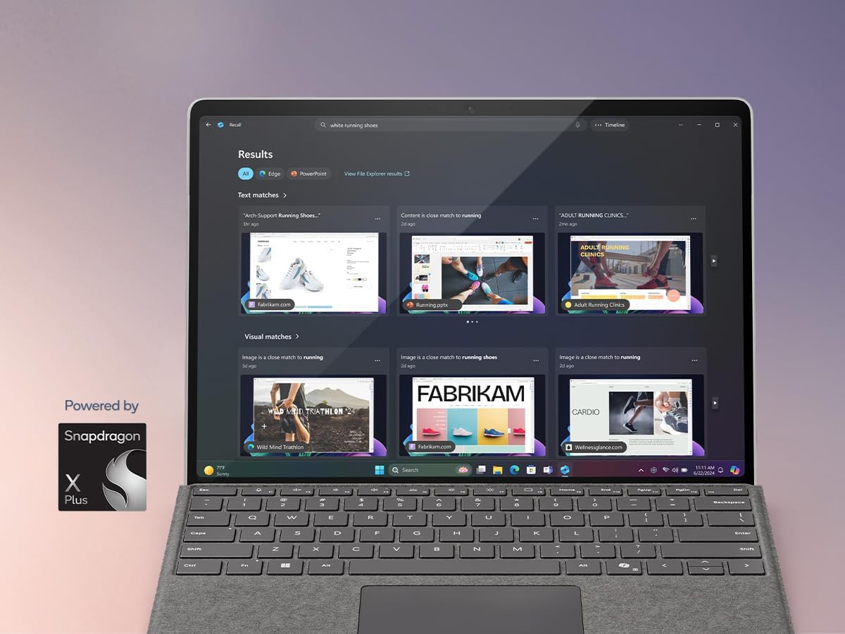 Microsoft Surface Pro (no Incluye el Cargador) | Copilot+ PC | Pantalla táctil 13” | Snapdragon® X Plus | 16GB RAM | 256GB SSD | Último Modelo, 11a edición | Platino