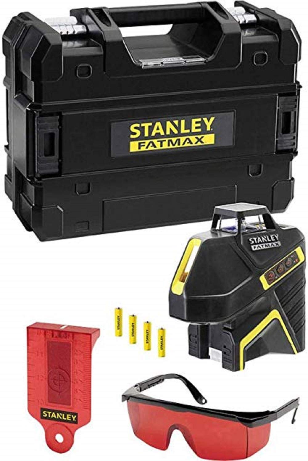 STANLEY FATMAX FMHT1-77416 - Nivel láser de luz roja vertical de 360 grados y punto