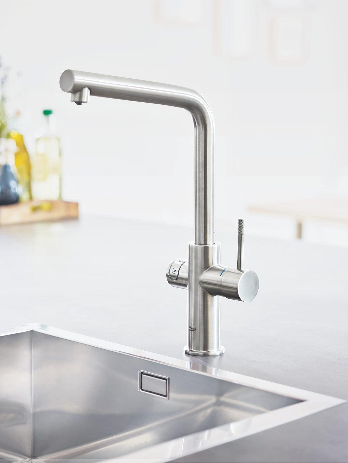 Grohe Blue Home Starter Kit - grifo de cocina con filtro de agua, caño en L (31454DC1)