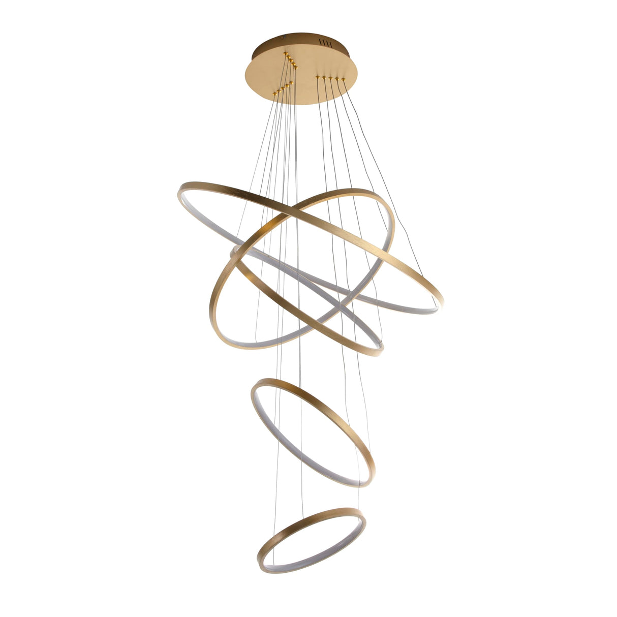 LAMPARA DE TECHO 80X80X150 METAL DORADO