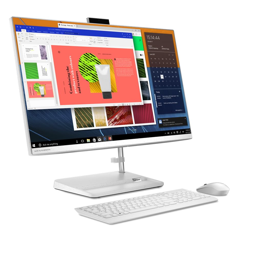 Lenovo IdeaCentre AIO 3 Ordenador de sobremesa, Pantalla 27" FullHD (AMD Ryzen 5 7530U, 16 GB RAM, 512 GB SSD, AMD Radeon Graphics, Windows 11 Home) Teclado QWERTY Español, Blanco, 27 Pulgadas