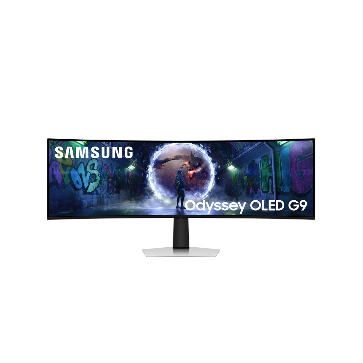 Samsung Odyssey OLED G9 G93SD 49", DQHD, 5120x1440, 240Hz, 0.03ms(GTG), 32:9, 1,000,000:1, FreeSync Premium Pro, 250 CD/m², HDMI, HDR10, Pleateado, LS49DG934SUXEN