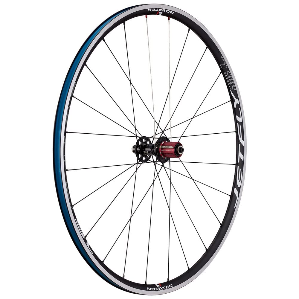 NOVATEC Road wheelset Jetfly SL U.1, 28", Front and Rear, Clincher Alloy, ETRTO 622-17 Outer Size: 21,3 Inner Size: 17 Depth: 23, tubeless Ready, F/R: 20/24 Alloy Laser Double butted Spokes,