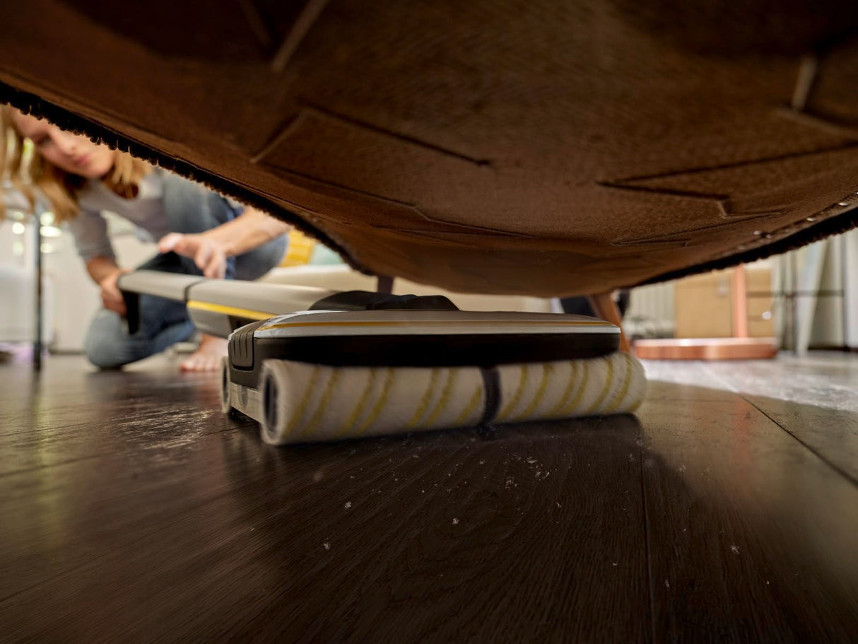 Kärcher Fregona Eléctrica FC 7 Cordless, con Cuatro Rodillos de Microfibra, Autonomía de Batería: Aprox. 45 min, Rendimiento de Superficie por Carga de la Batería: Aprox. 175 m²