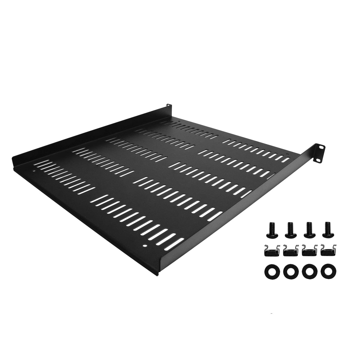 StarTech.com Estante Ventilado 1U para Armario Rack de Servidores, Bandeja Universal Voladiza para Montaje en Rack de 19", Capacidad de 25kg, de 20" de Profundidad, SHELF-1U-20-FIXED-V