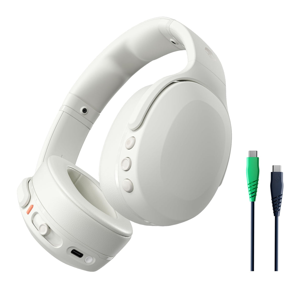 Skullcandy Crusher EVO Cascos Over-Ear Inalámbricos con Sensory Bass, Extra Charging Cable, 40 h de Autonomía, Micrófono, Compatibles con iPhone Android y Dispositivos Bluetooth, Bone