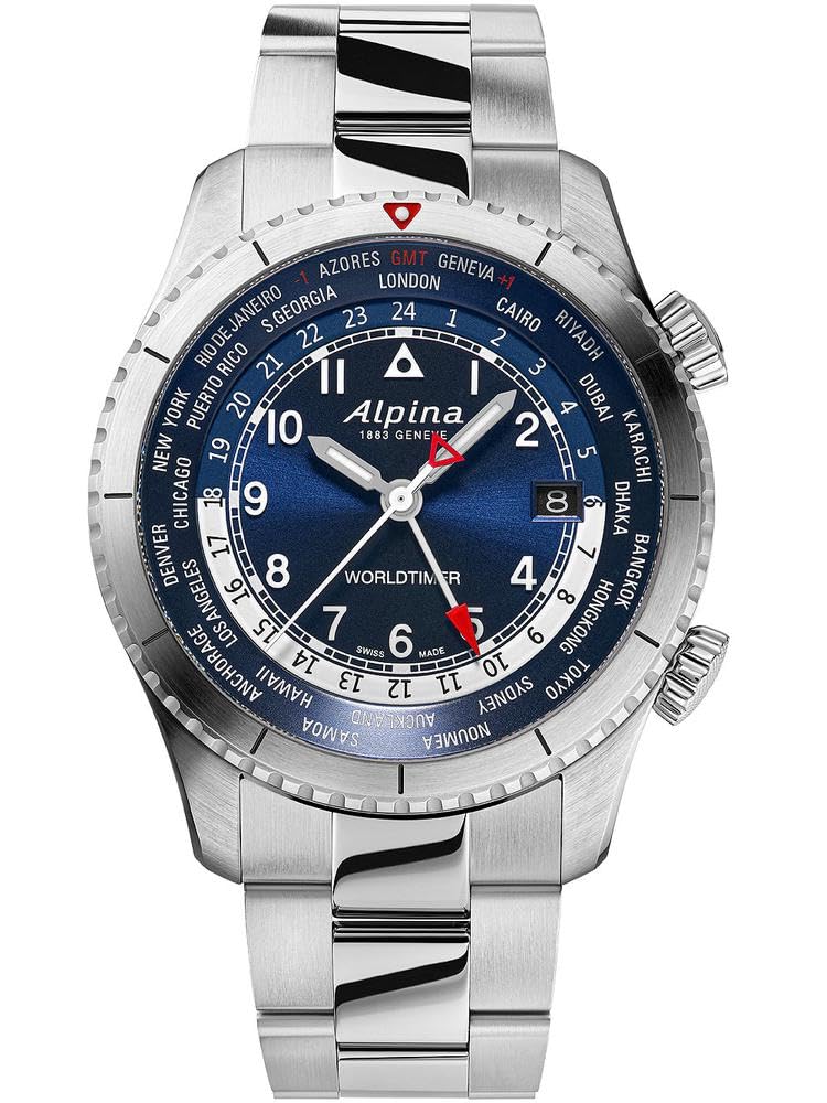 Alpina Reloj Analógico para Hombre de Cuarzo con Correa en Acero Inoxidable mid-39672