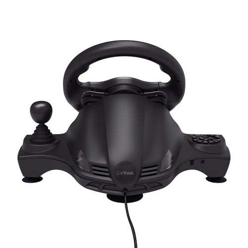 Trust GXT 289 Movi Volante de Carreras PC, Xbox Series X/S, PS4, Nintendo Switch, con Pedales, Levas de Cambio, Palanca de Cambios, Vibración, Racing/Farming Simulator / F1 / Gran Turismo