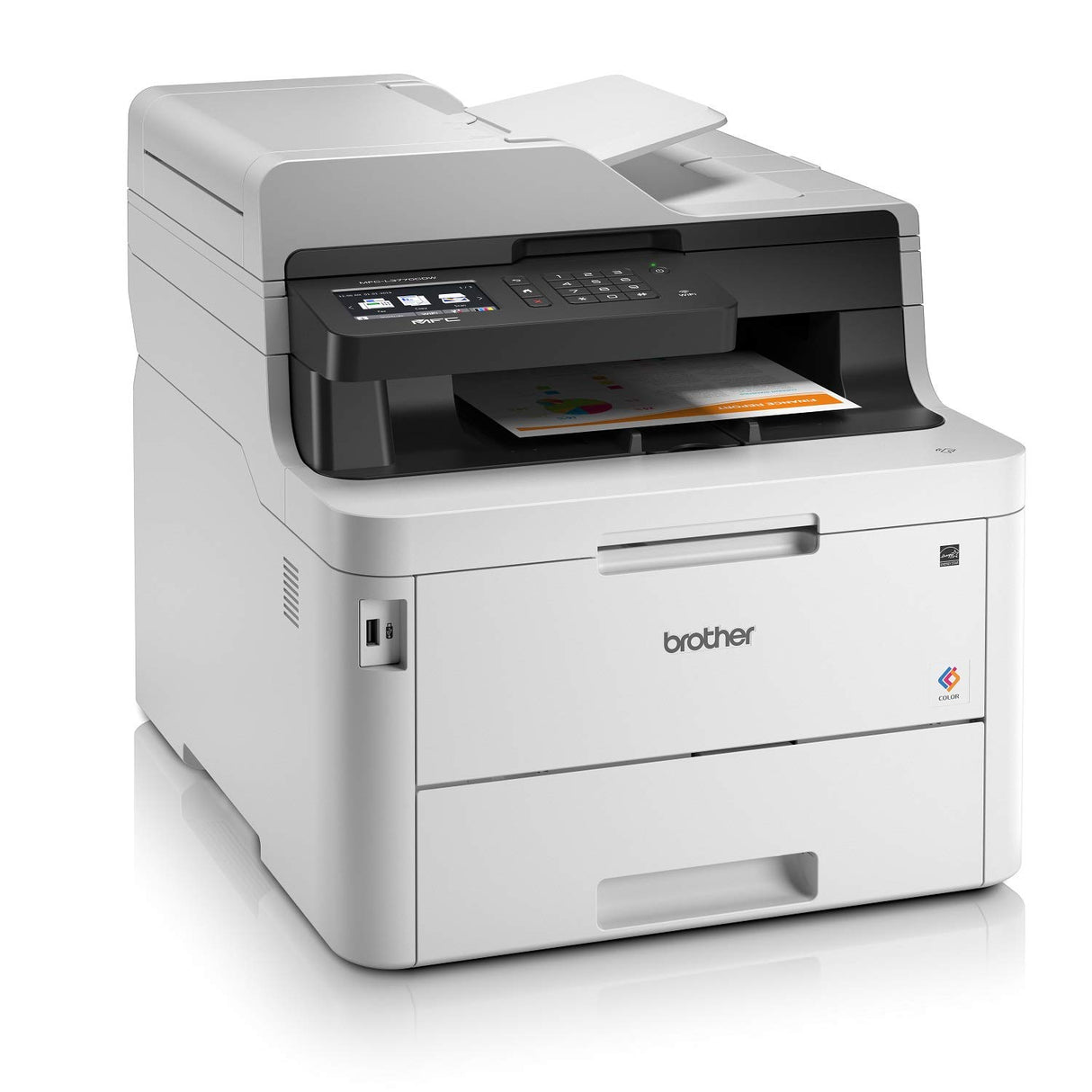 Brother MFC-L3770CDW - A Color - Impresora multifunción (Wifi, USB 2.0, 512 MB, 800 MHz, 24 ppm, 430 W) blanco
