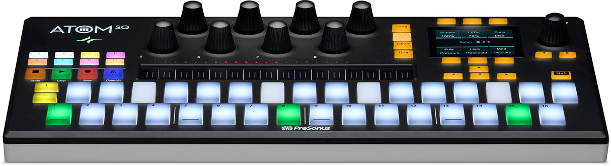 PreSonus ATOM SQ Teclado MIDI de Rendimiento, Multicolor