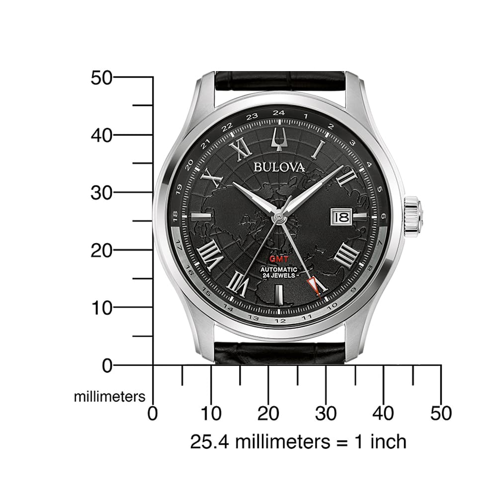 Bulova Reloj Analógico para Hombres de Automático con Correa en Cuero 96B387