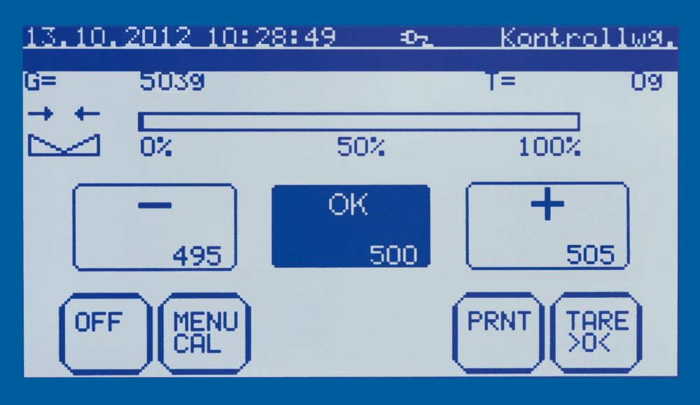 KERN Balanza de plataforma con pantalla táctil, 300 kg, legibilidad de 5 g, 650 mm x 500 mm x 142 mm