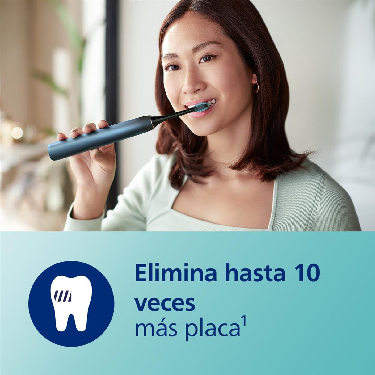 Philips Sonicare DiamondClean 9000, cepillo dental eléctrico, edición especial, cepillo dental sónico con aplicación, sensor de presión, soporte de carga, color aguamarina, modelo HX9911/89