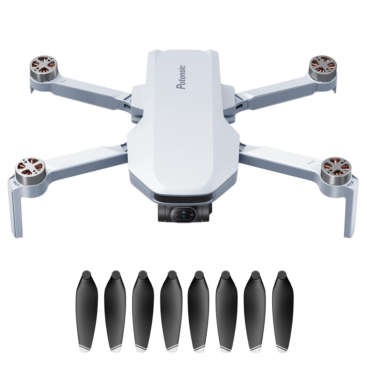 Potensic Reemplazo del Dron ATOM con Cámara Contiene un Conjunto de Hélices, Sin Batería/Control Remoto, Solo para Reparación y Reemplazo, No Puede Volar Solamente