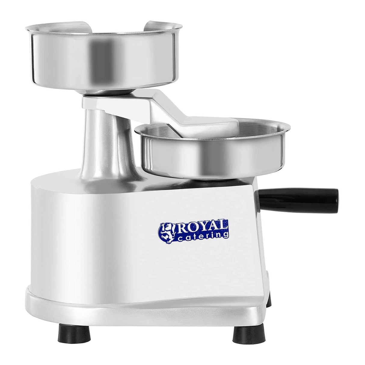 Royal Catering Prensa para Hamburguesas Prensadora Manual RCHM-130 (Incluye 500 Discos de Papel, Acero Inoxidable y Aluminio anodizado, para Hamburguesas de Ø 13 cm)