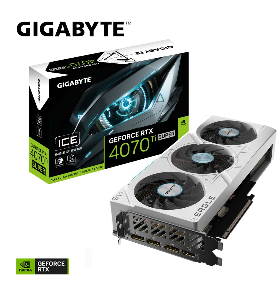 Gigabyte Tarjeta Gráfica GeForce RTX 4070 Ti 16 GB GDDR6X, Blanco, GV-N407TSEAGLEOCICE-16GD