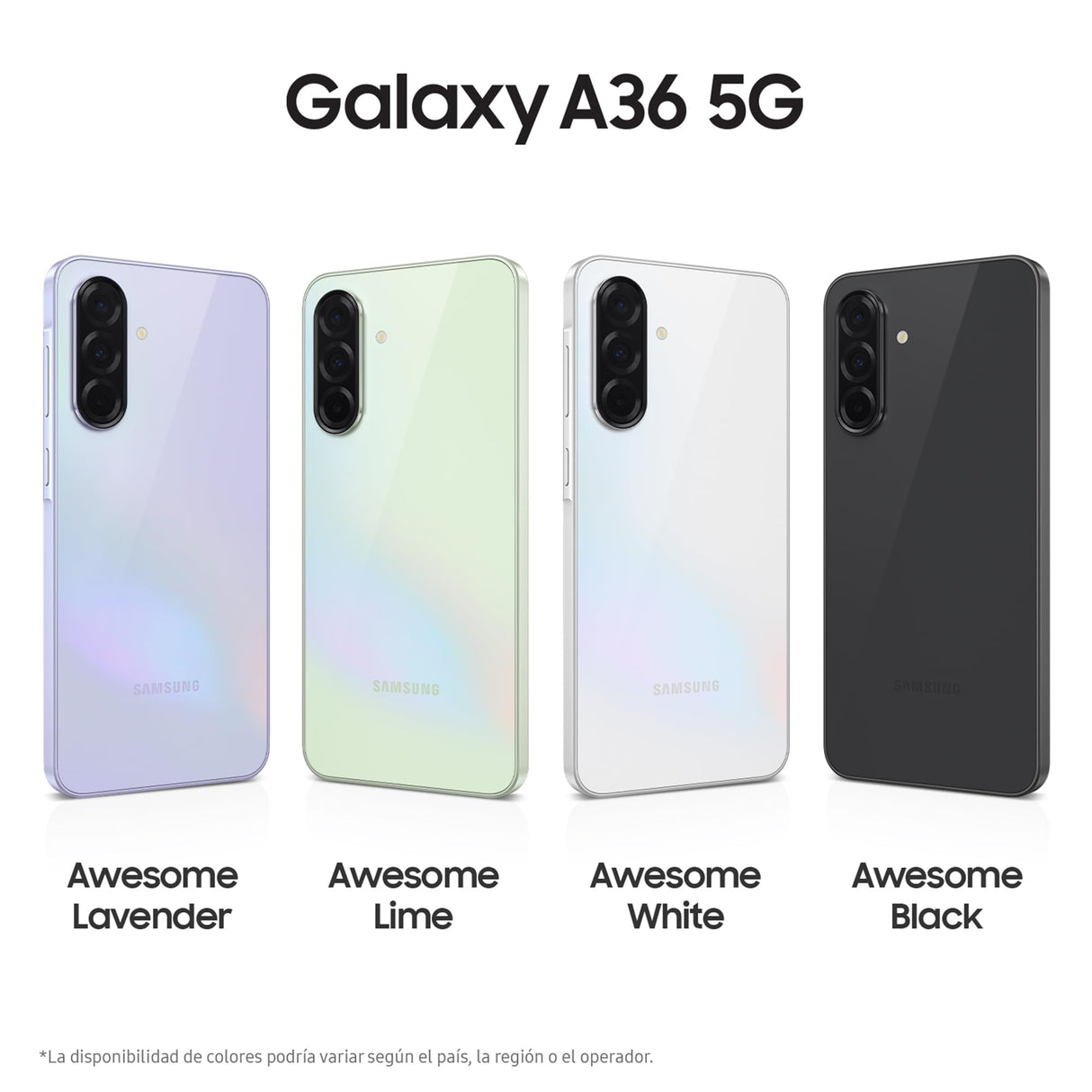Samsung Galaxy A36 5G 128GB Teléfono Móvil, 6GB RAM, 50MP Cámara, Lima, Garantía del Fabricante 3 Años + 1 Año Extra