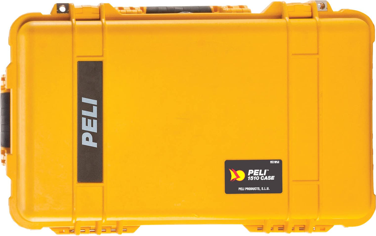 Peli 1510 Maleta rugerizada con asa Extensible y Ruedas de Alto Rendimiento, IP67 estanca e Impermeable al Polvo, 27L de Capacidad, Fabricada en Alemania, con Espuma, Color Amarillo (1510-000-240E)