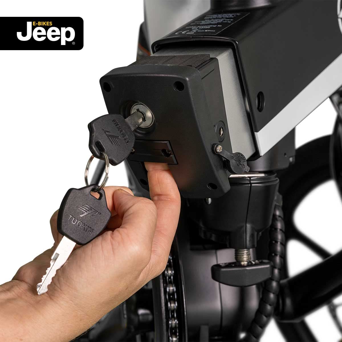 Jeep FFR 7050 Bicicleta eléctrica, Unisex Adulto, Negro, 20 Inches