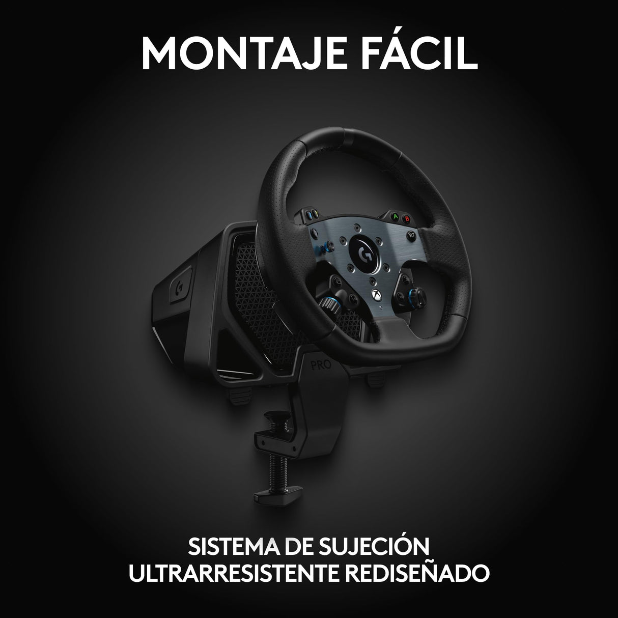 Logitech G PRO Racing Wheel - Volante para PC, Xbox Series X|S, Xbox One, fuerza de 11 N⋅m, accionamiento directo, Feedback ultrarrealista, palancas de cambio magnéticas, doble embrague - Negro