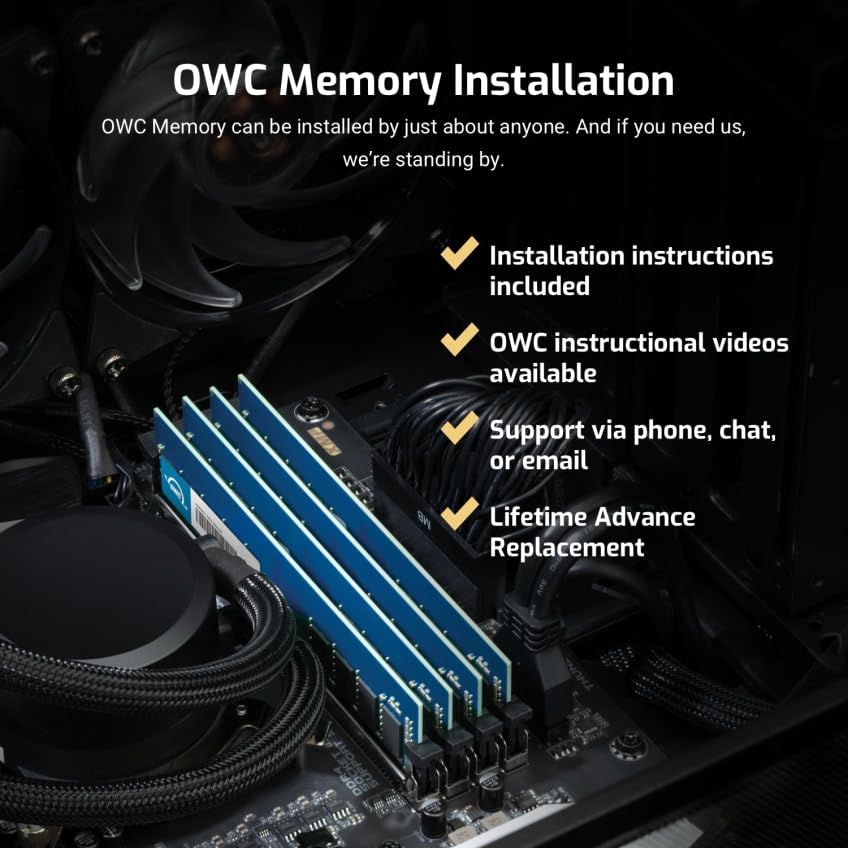 OWC 64 GB (2 x 32 GB) PC3-10600 1333MHz DDR3 ECC-R SDRAM Kit de actualización de Memoria para Mac Pro 2013