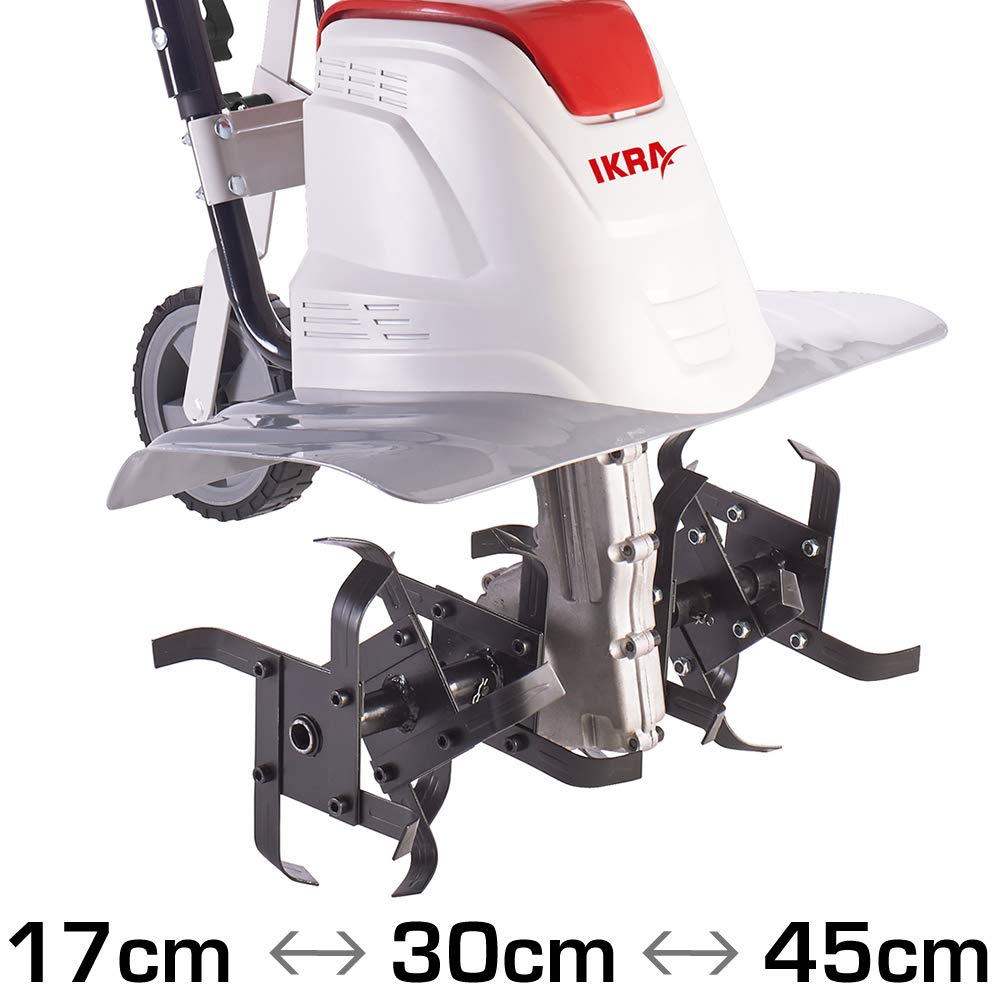 IKRA 70300910 motoazada eléctrica motocultor cultivador Fem 1500, Ancho útil 17-45cm, Profundidad 23cm, 1500 W, 230 V