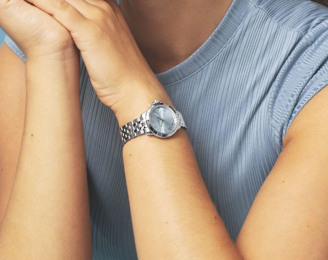 Raymond Weil Reloj Tango, 5960 -ST -00500, Redonda, Cuarzo para Mujer Azul Caja de 30 mm