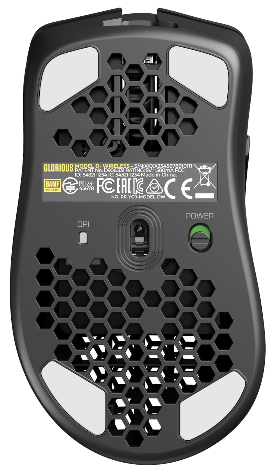 Glorious Gaming Model D- (Pequeño) Wireless Ratón Gaming inalámbrico - 67 g superligero, diseño Colmena, RGB, ergonómico, sin Lag 2,4 GHz inalámbrico, hasta 71 Horas de batería - Negro Mate
